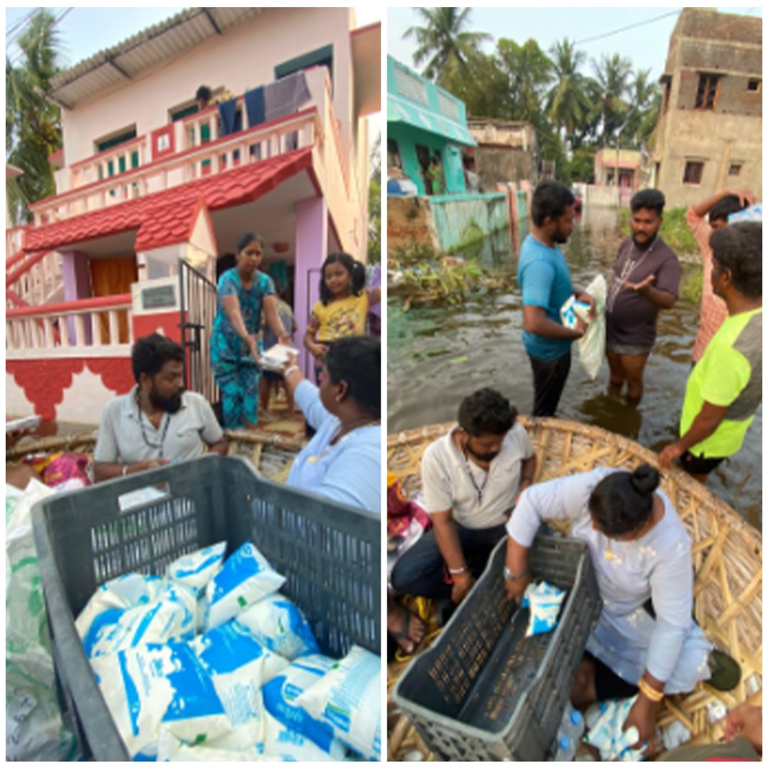 firstsource's tweet image. In December, the devastating floods triggered by Cyclone Michaung created havoc in Tamil Nadu, severely impacting the people of Chennai. Firstsourcers went above and beyond their call of duty to rise to the occasion. Check out our heroes in action!
#ESGatFirstsource