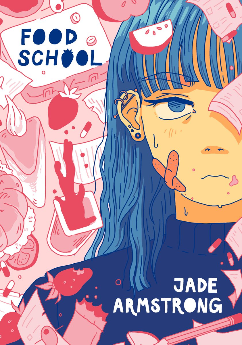 jade armstrong (@jelajade) on Twitter photo realizing i forgot to post here. the trade edition of Food School is coming out from <a href="/ConundrumCanada/">Conundrum Press</a> this spring. here is the new cover! you can pre-order a copy now, if you would like. realizing i forgot to post here. the trade edition of Food School is coming out from <a href="/ConundrumCanada/">Conundrum Press</a> this spring. here is the new cover! you can pre-order a copy now, if you would like.