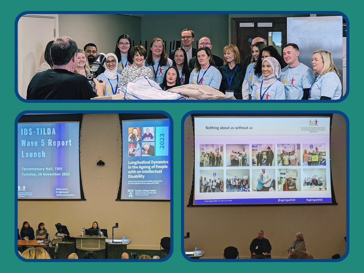 Sara Fiori (@sarafiori_93) on Twitter photo Great to celebrate the launch of the <a href="/IdsTilda/">IDS-TILDA</a> Wave 5 Report – Longitudinal Dynamics in the Ageing of People with an ID, few weeks ago!
Congratulation to the team <a href="/ageingwithID/">Trinity Centre for Ageing & ID</a> & everyone involved for such a fantastic & precious ongoing work!
Read more ⬇️
tcd.ie/news_events/ar… Great to celebrate the launch of the <a href="/IdsTilda/">IDS-TILDA</a> Wave 5 Report – Longitudinal Dynamics in the Ageing of People with an ID, few weeks ago!
Congratulation to the team <a href="/ageingwithID/">Trinity Centre for Ageing & ID</a> & everyone involved for such a fantastic & precious ongoing work!
Read more ⬇️
tcd.ie/news_events/ar…