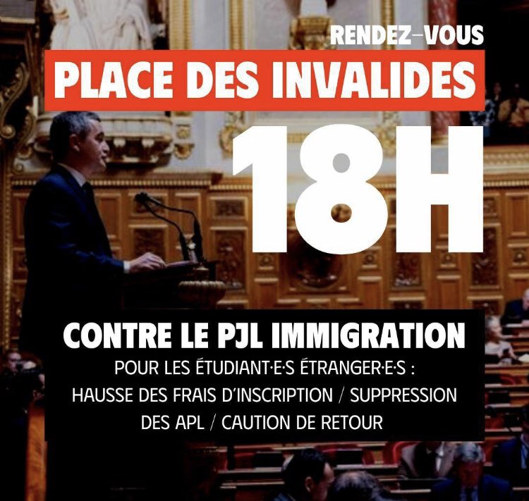 Rassemblement ce soir dès 18h devant l'assemblée Nationale.