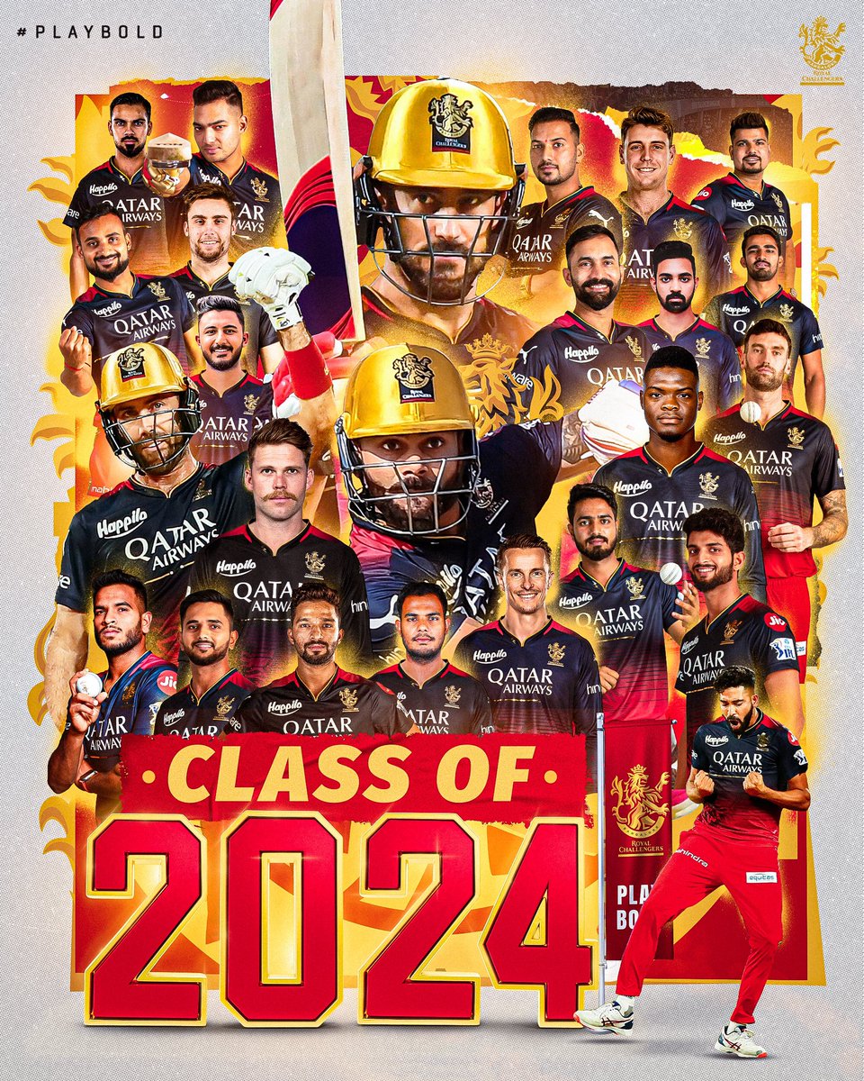 RCBTweets's tweet image. 𝐓𝐇𝐈𝐒 𝐈𝐒 𝐈𝐓 🤩

For every role, we’ve found our match
And we believe they can hit the Purple Patch!
Signed today or retained before, 
This is our #𝗖𝗹𝗮𝘀𝘀𝗢𝗳𝟮𝟬𝟮𝟰

#PlayBold #BidForBold #IPLAuction #ನಮ್ಮRCB #IPL2024