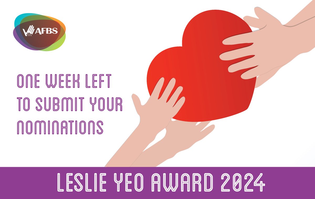 One week left to submit your nominations for the $5,000 Leslie Yeo Award for Volunteerism. Let’s celebrate one exceptional volunteer by nominating them (or yourself). We are accepting nominations until 5 p.m. ET on Thursday, February 1, 2024. afbs.ca/our-community#…