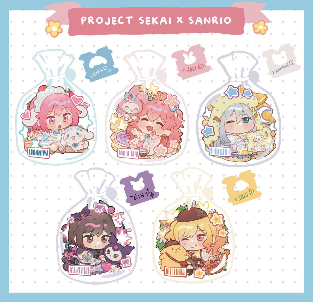 Prsk sanrio snack baggies! Which will u bring home 🥺