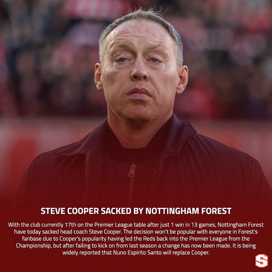 Official: Steve Cooper has been sacked by Nottingham Forest 🌳🪓 The right decision? #NFFC
