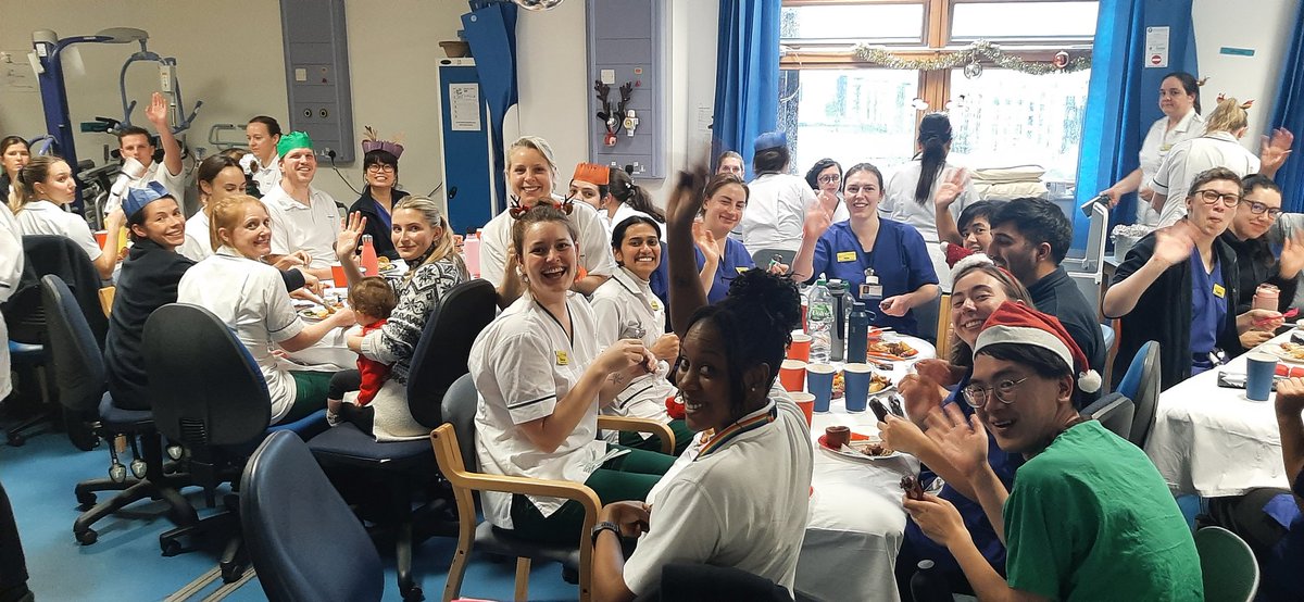The stroke therapists had their Christmas Lunch today - chicken, pigs in blanket, stuffing, Brussels sprouts, Yorkshire puddings followed by delicious puddings including <a href="/TimPB83/">Tim Perceval-Broadfield</a> legendary chocolate log. Big Thanks to all those who made it happen 🎄🎄 <a href="/BHRUT_SLT/">BHRUT_SLT</a> <a href="/BHRUT_Therapies/">BHRUT Therapies</a>