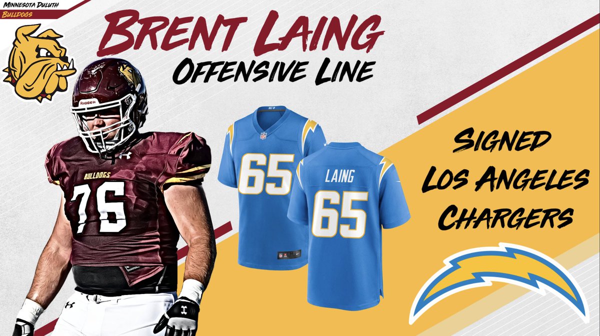 Excited for one of the best to ever wear Maroon &amp; Gold! Bulldog Offensive Lineman <a href="/blaing3/">Brent Laing</a> signed with the Los Angeles Chargers! #EarnIt #65