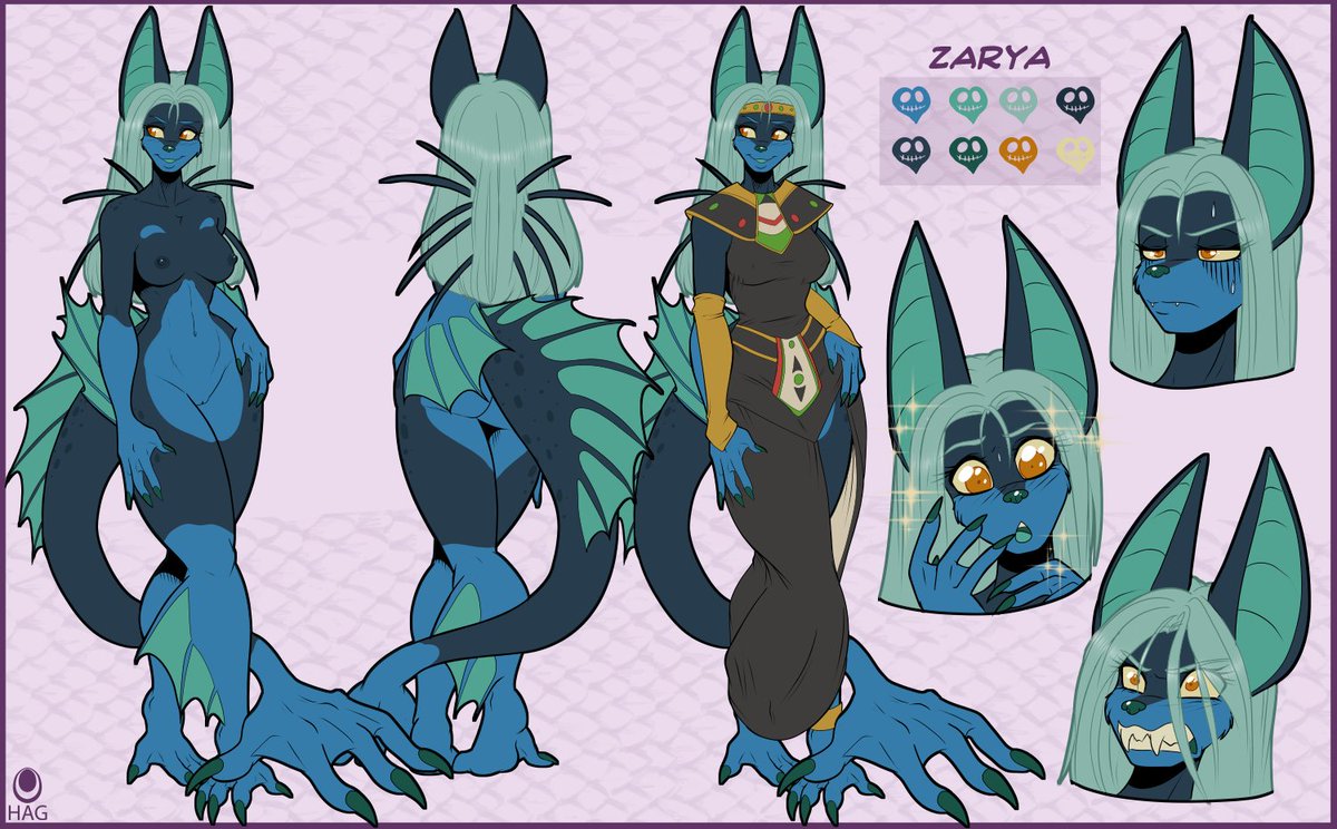 Some of the myth girl adoptable i did before. I am planning on making another set of these next year. The character sheet was a perk for the autobuys. In this case, Manticore, Bunyip and Ahuizotl.