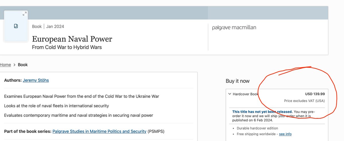 Nobody will read naval history, maritime strategy, naval policy, and related books if the price of purchasing them continues to rise. University libraries will also struggle, and many titles will sadly gather dust in irrelevant places far from any readers & researcher’s grasp.