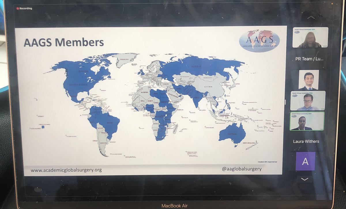 🤝 We strive for diversity and equity, seeking to include members of diverse country’s in our leaderships! 👥 Only together we can advocate 4 #GlobalSurgery today! 👏 President @JayKrishnas starting our #AAGS Members Business Meeting! #AAGSAssembly2023 #SoMe4Surgery #SoMe4GS