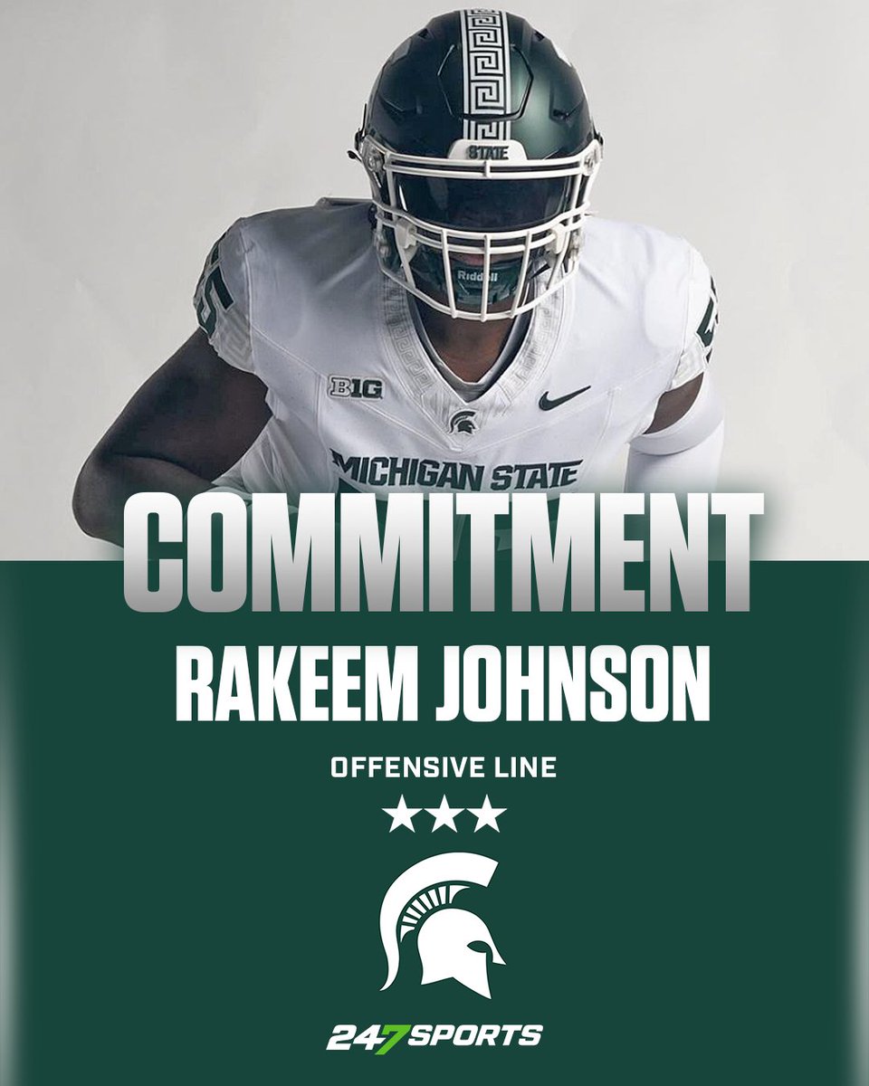BREAKING: Boise (Idaho) Bishop Kelly offensive lineman Rakeem Johnson has announced his commitment to Michigan State and he talks about why he picked the Spartans 247sports.com/college/michig…
