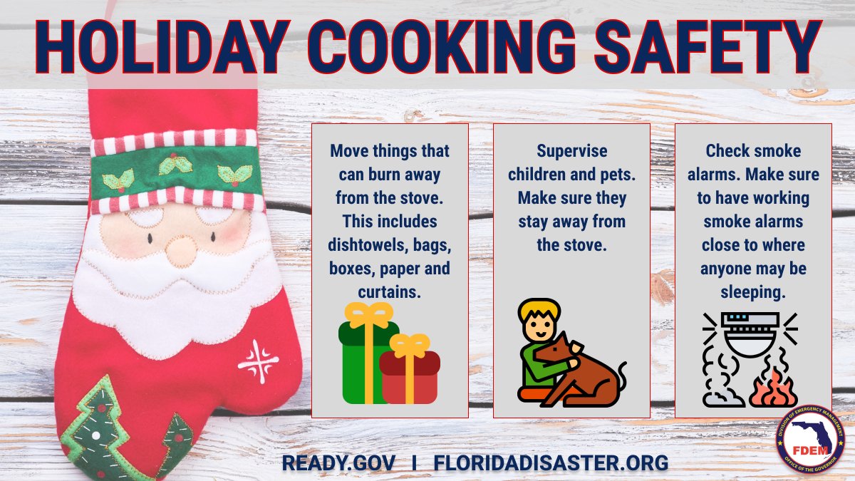 The holidays are a time for family, friends & feasts. You may end up spending more time than usual in the kitchen, so be smart about how you cook by following the tips below. ⬇️