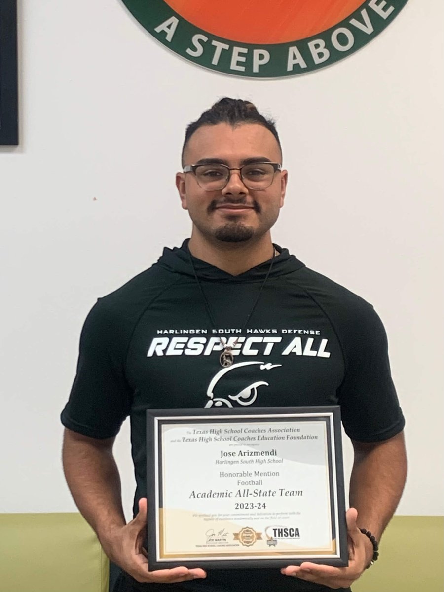 Harlingen_South's tweet photo. Congratulations to our young men that made the Academic All-State Football Team!! 1st Team-Jacob Cano. Honorable Mention- Mikey Gonzalez and Jose Arizmendi!! Great Job Men!! #NFAF https://t.co/YQ5axdH5rs