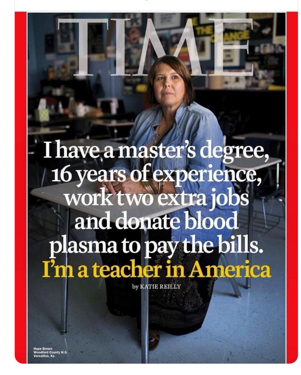 Welcome to America where the rich grow richer & the rest of us do what we can from paycheck to paycheck. Tell a teacher (including me) that you care.