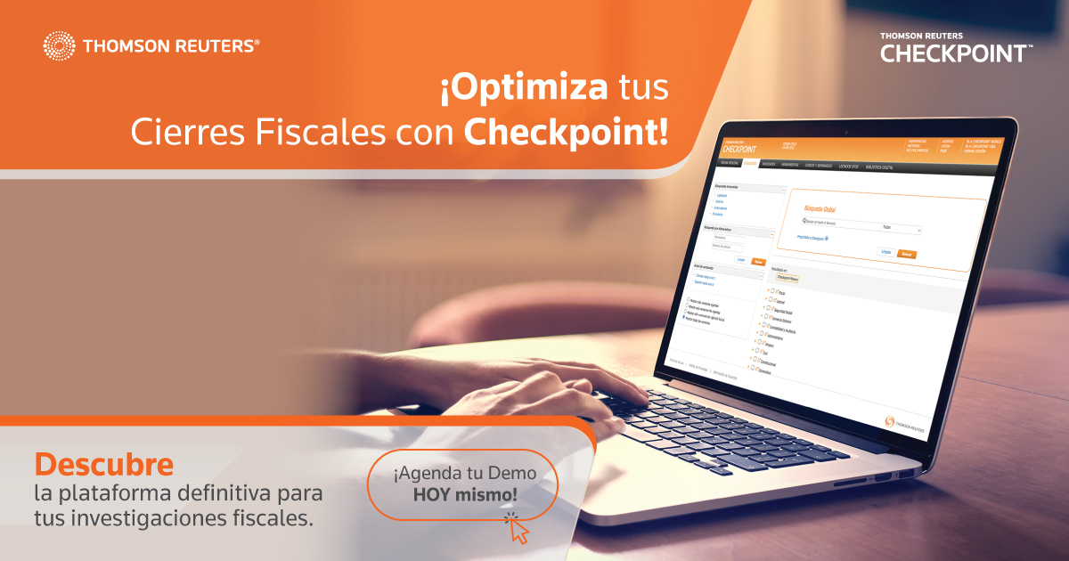 ¿Quieres experimentar la revolución de Checkpoint? 

No pierdas la oportunidad de mejorar tus procesos y lleva tus investigaciones fiscales al siguiente nivel. 

¡Haz clic para agendar tu demo personalizada ahora mismo! ow.ly/wEZW50QjZZj