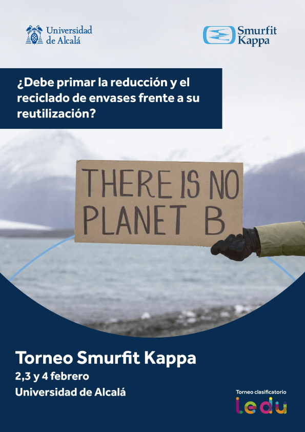 '¿Debe primar la reducción y el reciclado de envases frente a su reutilización?” Participa en el I Torneo @smurfitkappa de la @UAHes. ¡Premio de 1000€ para el ganador junto con una ansiada plaza para la #Ledu24 @LEDU_debate y 500€ para el subcampeón! ow.ly/L1ja50QjQe8