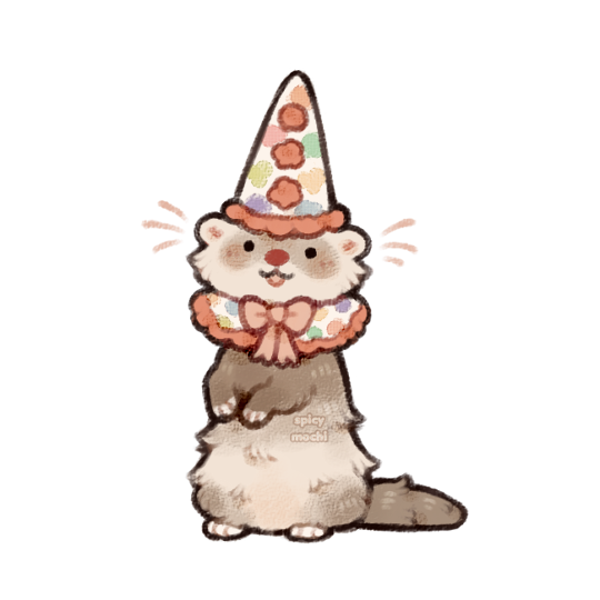 spicy_mochi's tweet image. clown ferret