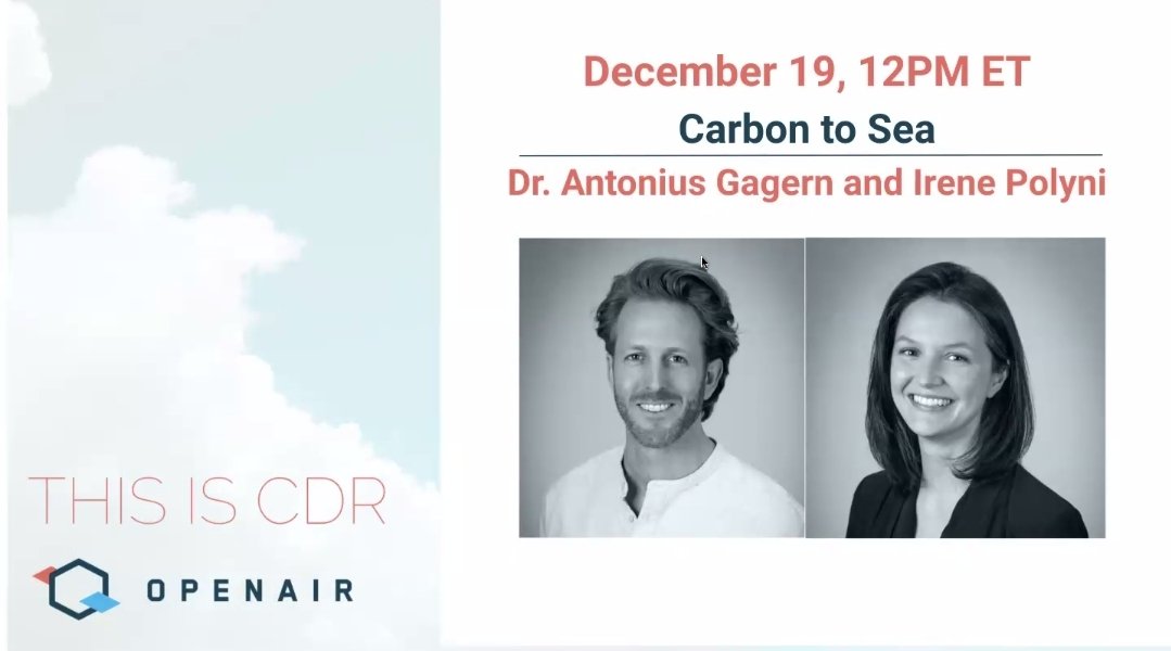 The OpenAir Collective (@openaircollect) on Twitter photo 🗓️🪨📏📐🌊 Happening Now! #ThisIsCDR is excited to welcome Dr. <a href="/antonius_gagern/">Antonius Gagern</a> and <a href="/ireneface/">Irene Polnyi</a> who will tell us about Carbon to Sea, a new initiative to assess whether OAE can effectively and safely remove Gts of CO2 from the atmosphere
Q🧵👇🏼 🗓️🪨📏📐🌊 Happening Now! #ThisIsCDR is excited to welcome Dr. <a href="/antonius_gagern/">Antonius Gagern</a> and <a href="/ireneface/">Irene Polnyi</a> who will tell us about Carbon to Sea, a new initiative to assess whether OAE can effectively and safely remove Gts of CO2 from the atmosphere
Q🧵👇🏼