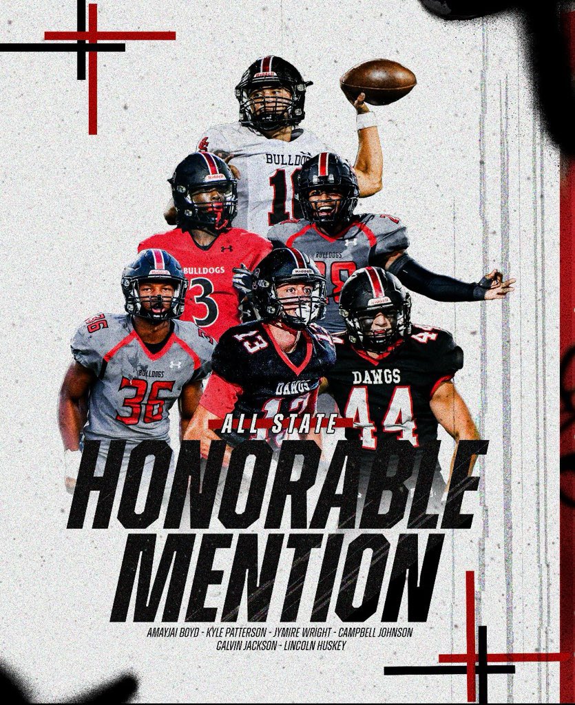 Shoutout to our All-State player and honorable mentions!!! @KEPatterson13 @jojo_huncho22 @CJack5on28 @AmayjaiBoyd @Campbellj1717 @lincolnhuskey16