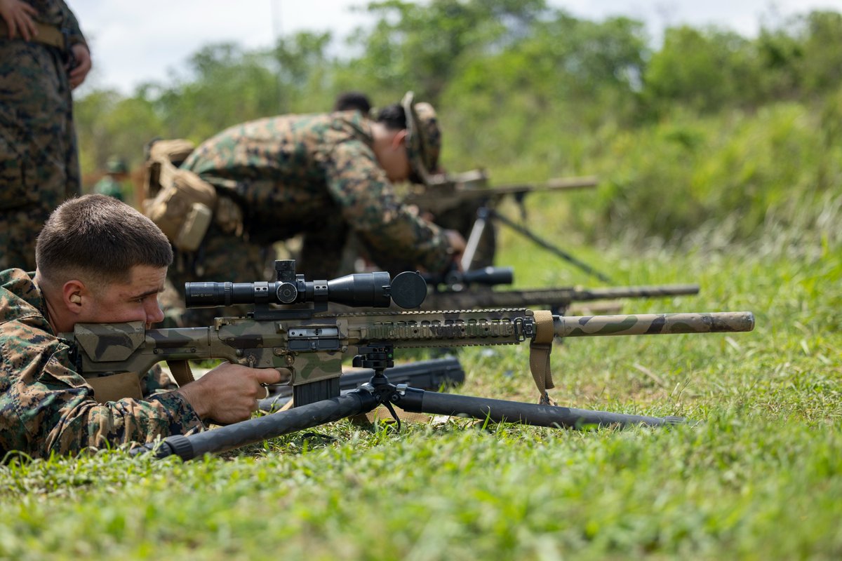 U.S. Marines with 1st Battalion, 7th Marine Regiment, attached to Marine Rotational Force-Southeast Asia and Indonesian marines with 4th Marine Infantry Brigade, Pasmar 1, train together during Keris Marine Exercise 2023 in Sukabumi, Indonesia.