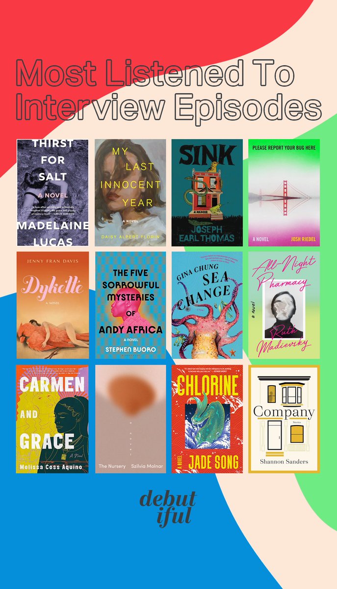 DEBUTIFUL (@debutiful) on Twitter photo These were the most listened to episodes from 2023!
Discover these debut authors, and more, at Debutiful.net/podcast.
<a href="/madelaine_lucas/">Madelaine Lucas</a> <a href="/jetvgc/">JETVCG</a> <a href="/joshriedel/">Josh Riedel</a> @ginathechung <a href="/ruthmadievsky/">Ruth Madievsky</a> <a href="/mcossaquino/">melissa coss aquino</a> @szilmolnar <a href="/jadessong/">jade song</a> <a href="/ShandersWrites/">Shannon Sanders</a> These were the most listened to episodes from 2023!
Discover these debut authors, and more, at Debutiful.net/podcast.
<a href="/madelaine_lucas/">Madelaine Lucas</a> <a href="/jetvgc/">JETVCG</a> <a href="/joshriedel/">Josh Riedel</a> @ginathechung <a href="/ruthmadievsky/">Ruth Madievsky</a> <a href="/mcossaquino/">melissa coss aquino</a> @szilmolnar <a href="/jadessong/">jade song</a> <a href="/ShandersWrites/">Shannon Sanders</a>