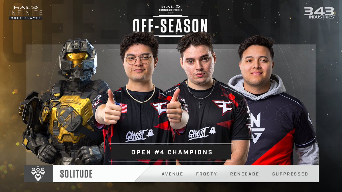 Team Solitude is back on top. 🏆

Congratulations to your #HCSOffSeason Open #4 Champions!

@AveLV_ | <a href="/FrostyBB/">bradley</a> | <a href="/Renegade_JW/">OpTic Renegade</a> | <a href="/sSuppressed/">Don</a>