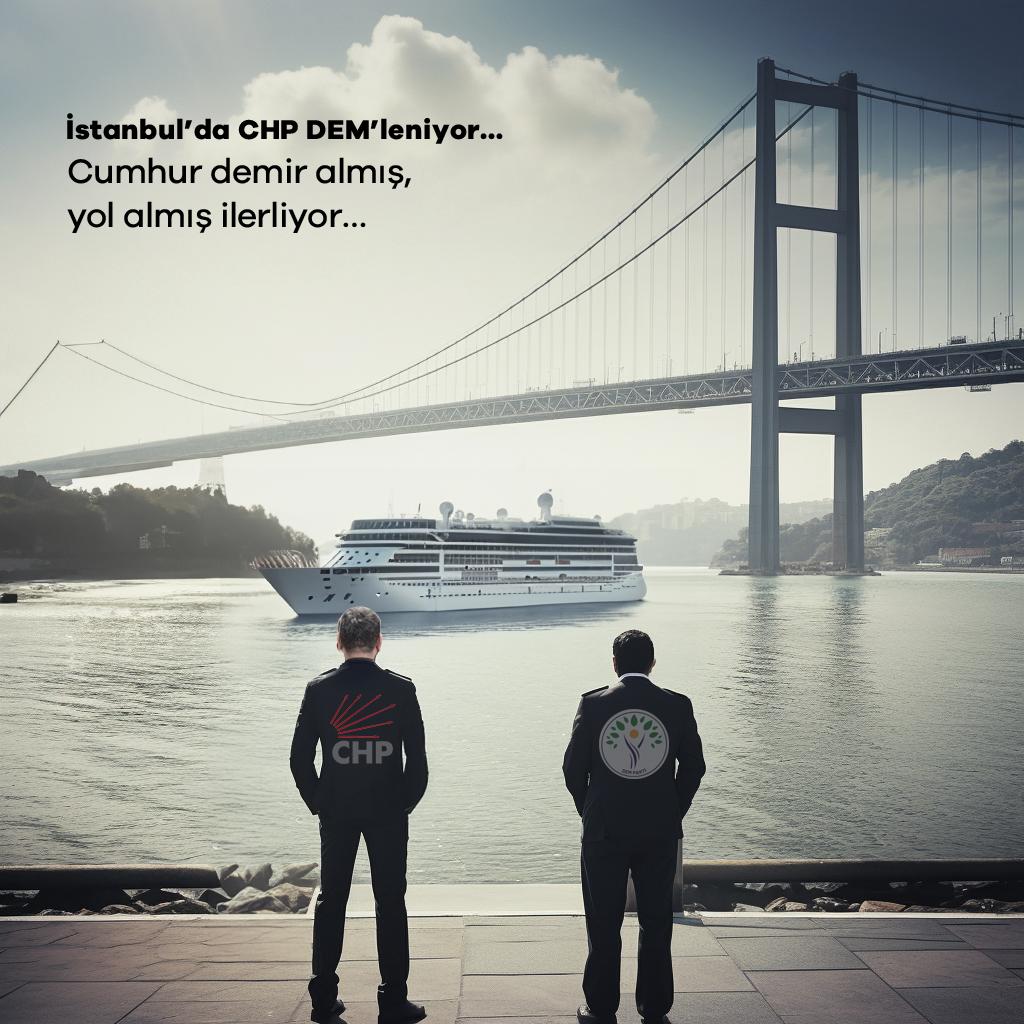 MHP GÜNDEMİ (@mhp_gundemi) on Twitter photo İstanbul’da CHP DEM’leniyor…
Cumhur demir almış, yol almış ilerliyor… İstanbul’da CHP DEM’leniyor…
Cumhur demir almış, yol almış ilerliyor…