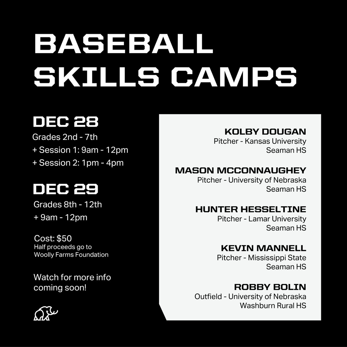 🚨⚾ Attention baseball players! ⚾🚨 Get personalized coaching from current DI players during holiday break. Find out how they made their way from graduating area high schools to succeeding on Division I baseball teams. Sign up coming tomorrow! @sportsinkansas…