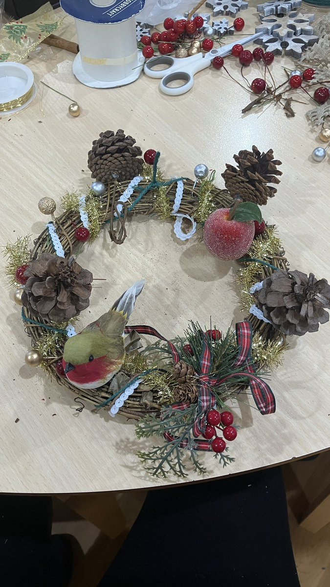 We’ve had an array of activities going on, on the ward today from wreath making too challenging the mind with balance &amp; skill games then karaoke &amp; bingo with the gang from Holly ward all washed down with Amy’s fab hot chocolate with cream &amp; marshmallows really great day all round