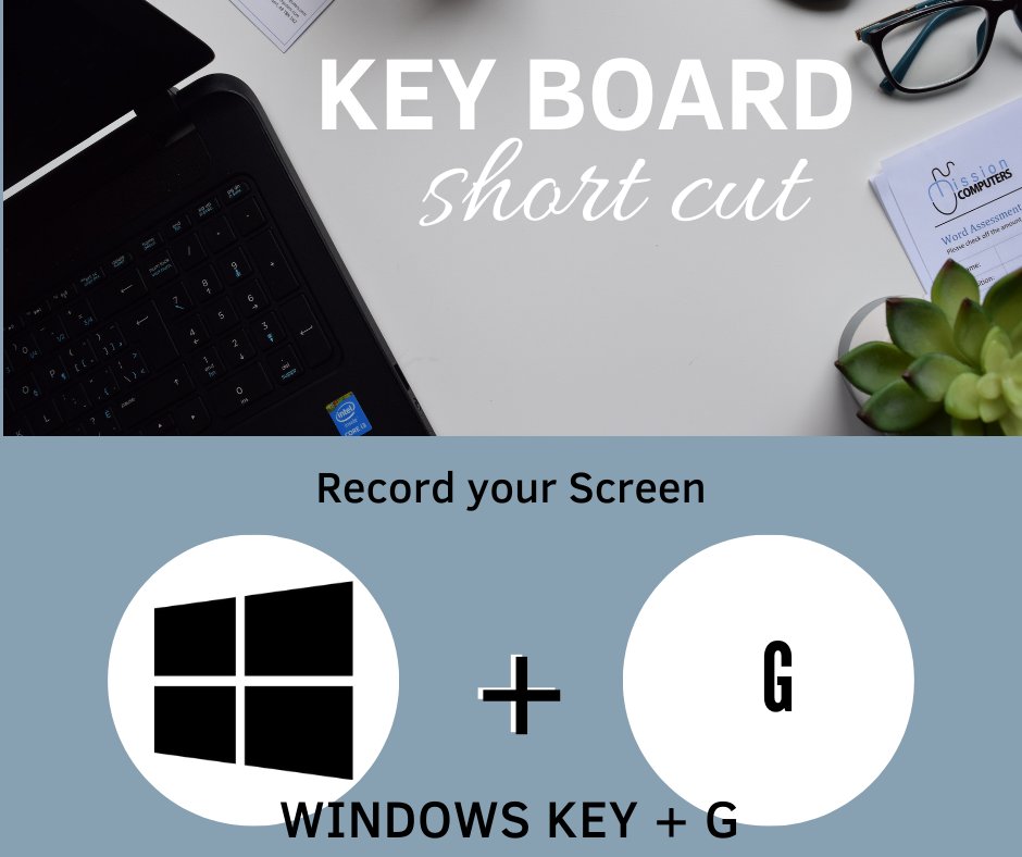 Easily record your screen with the Windows Key + G... no need for fancy software, just remember the #KeyboardShortcut