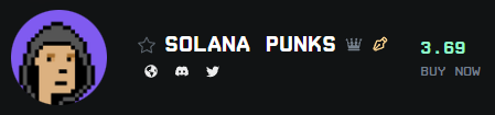 anglio's tweet photo. Look mom even solana punks pumping lmao https://t.co/T5zkQJvv7K