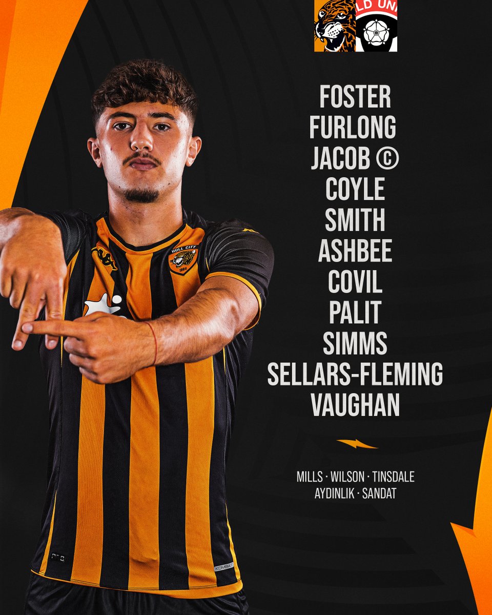 📝 Here is how the Under-21s line-up against @sufcdevelopment in the #U21PDL. 7⃣ Changes ©️ Graduate @mattyjacob1 captains the side ⏫ U18s duo @RoccoCoyle & @stanashbee_ start 🐯 #hcafc #hcafcU21