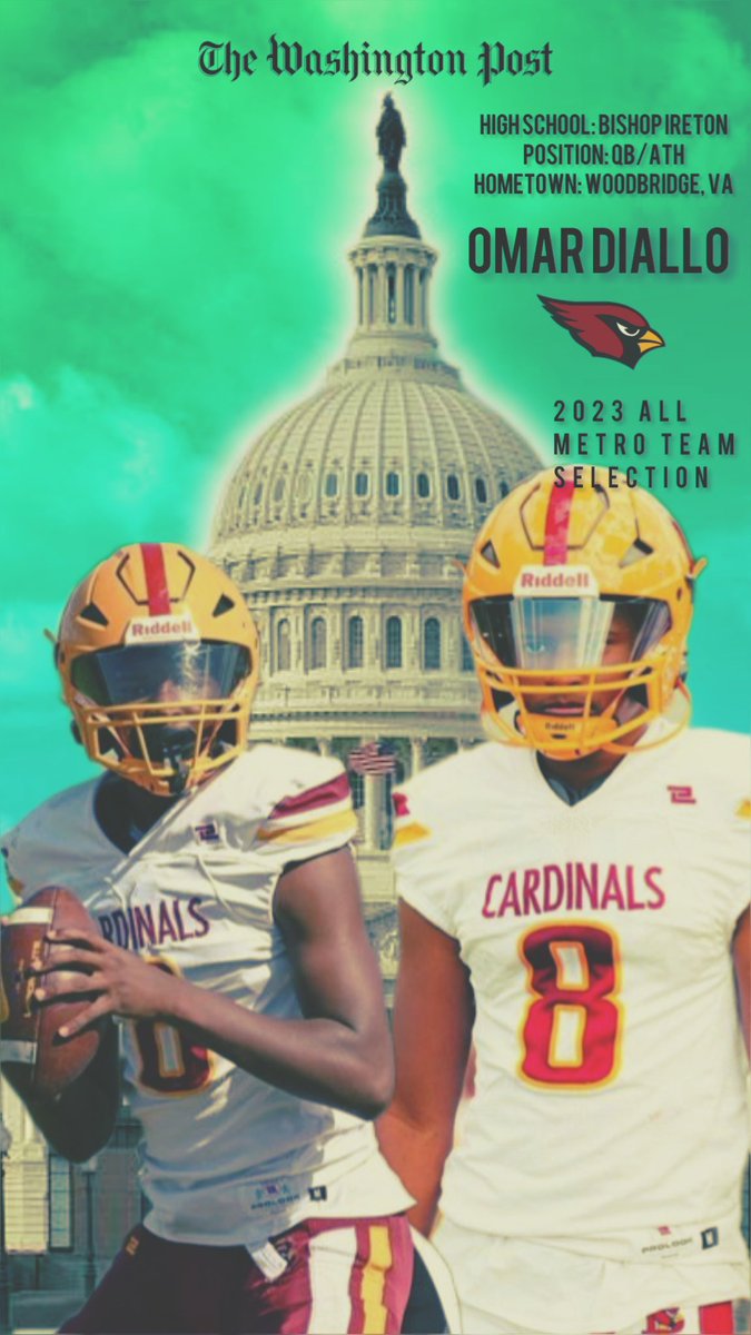 Congratulations to <a href="/PrimetimeOmar/">Omar Diallo</a> 
For making the 2023 <a href="/WashPostHS/">WashPost HS Sports</a> all metro team. This season Omar took Bishop Ireton to the Wcac playoffs for the first time in school history he also was the Wcac player of the year!

hudl.com/video/3/147019…