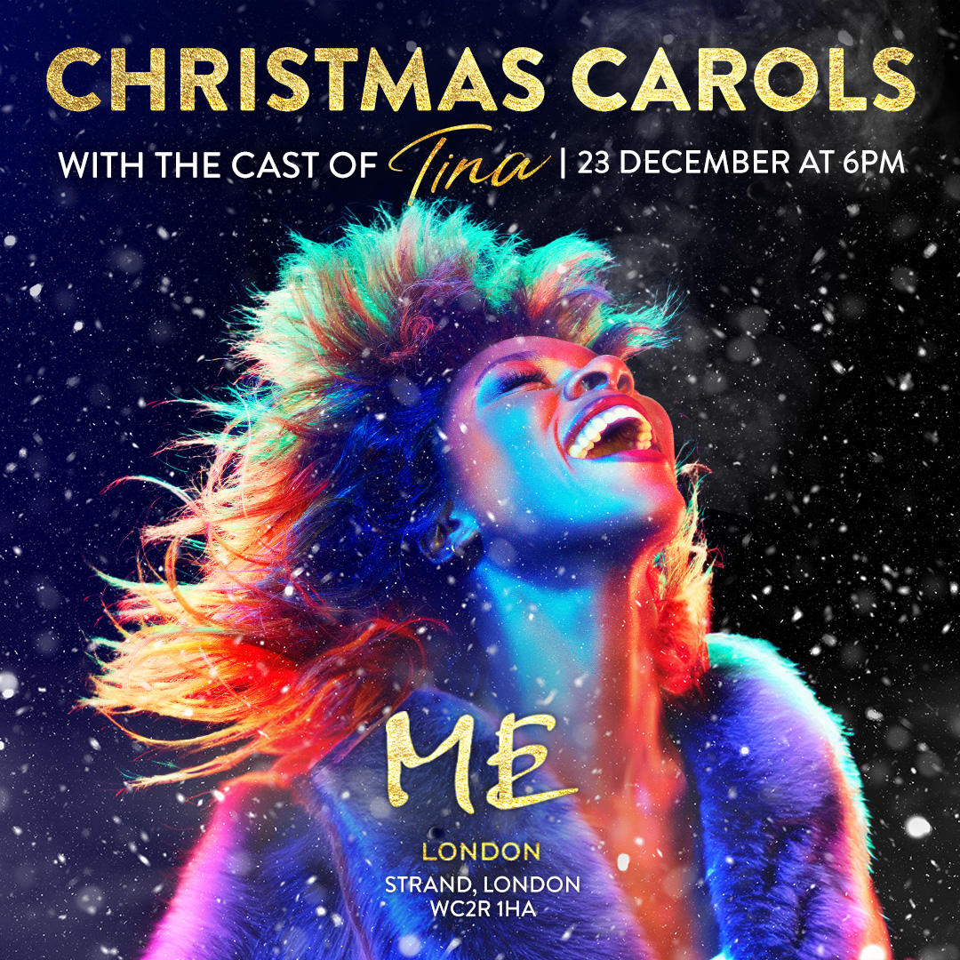 Join our fabulous cast for an intimate carol singing performance at @melondonhotel on 23 December from 6pm, in support of our partnership with @womens_aid . Celebrate Christmas in style with the cast of #TINATheMusical with complimentary mince pies and bubbles 🥂🎄