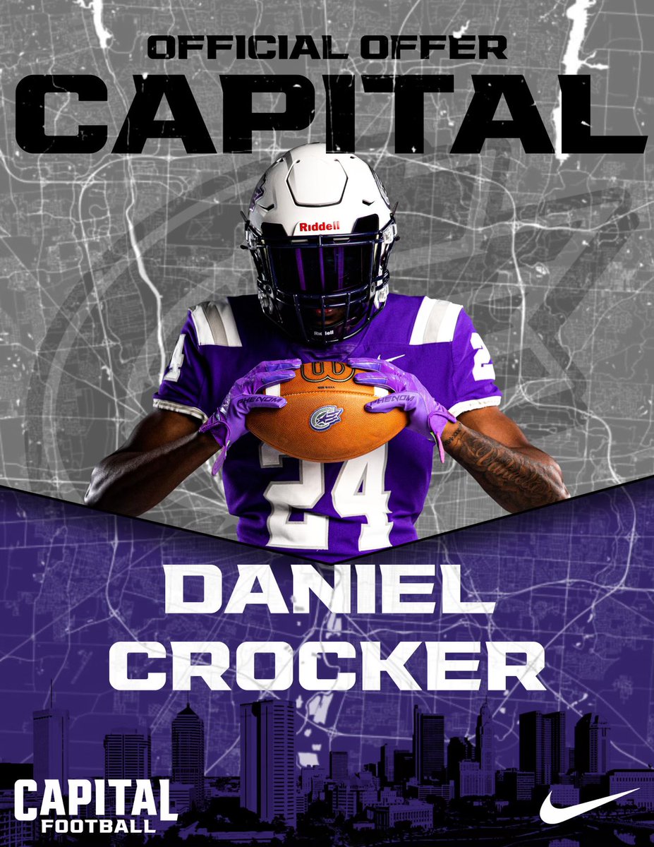 Daniel Crocker (@crockerd24) on Twitter photo I am extremely blessed and thankful to receive my third offer to play football at the next level! Thank you <a href="/CapitalU_FB/">Capital University Football</a> and <a href="/KnockCoach/">Coach Knock</a> for this opportunity!! I am extremely blessed and thankful to receive my third offer to play football at the next level! Thank you <a href="/CapitalU_FB/">Capital University Football</a> and <a href="/KnockCoach/">Coach Knock</a> for this opportunity!!