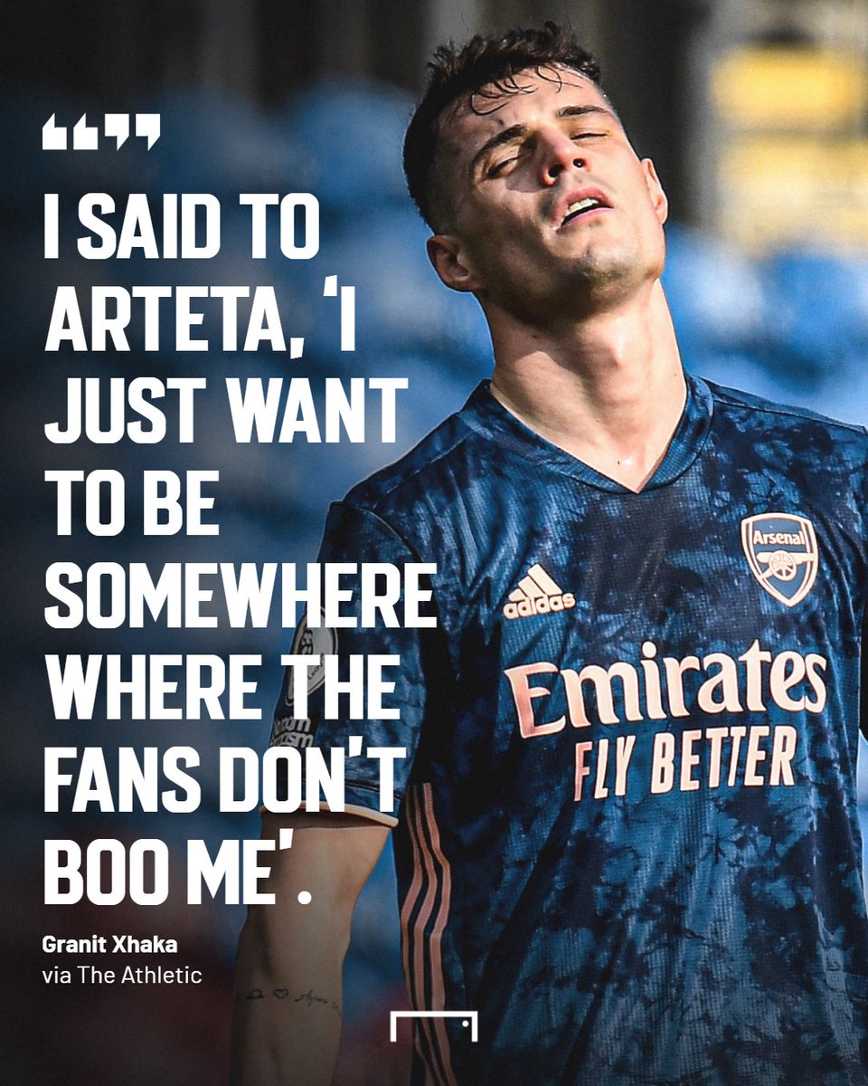 goal's tweet photo. Granit Xhaka just wanted to be loved 🥺 https://t.co/vi2YEG59Z2