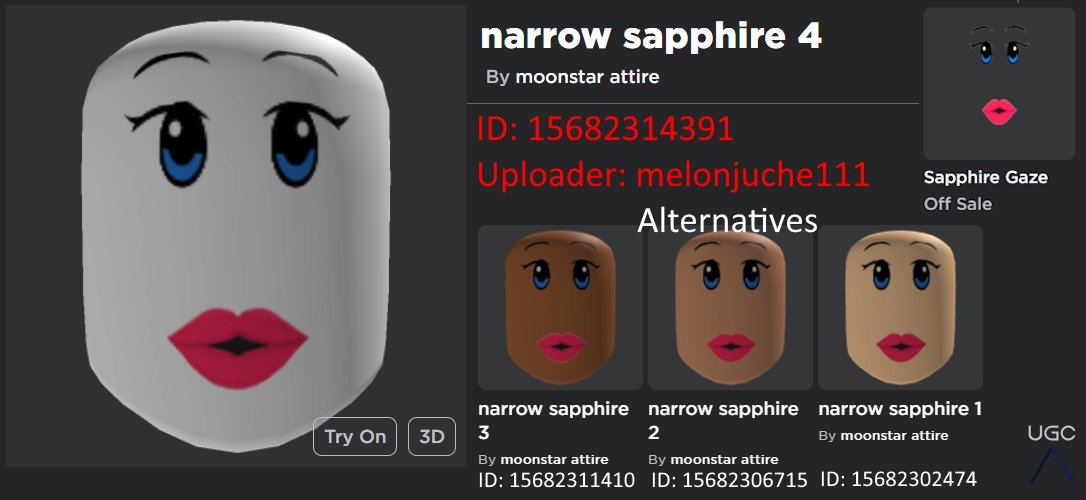 Peak” UGC on X: UGC creator onift uploaded 2 1:1 copies of the item Epic  Vampire Face. #Roblox #RobloxUGC  / X