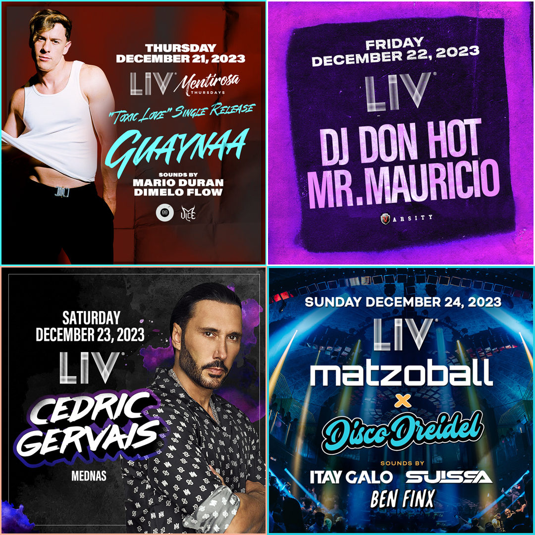 Tis the season 🎁🍾 Party starts THIS THURSDAY, December 21st with @Guaynaa_! 🎟 LIVnightclub.com/Miami