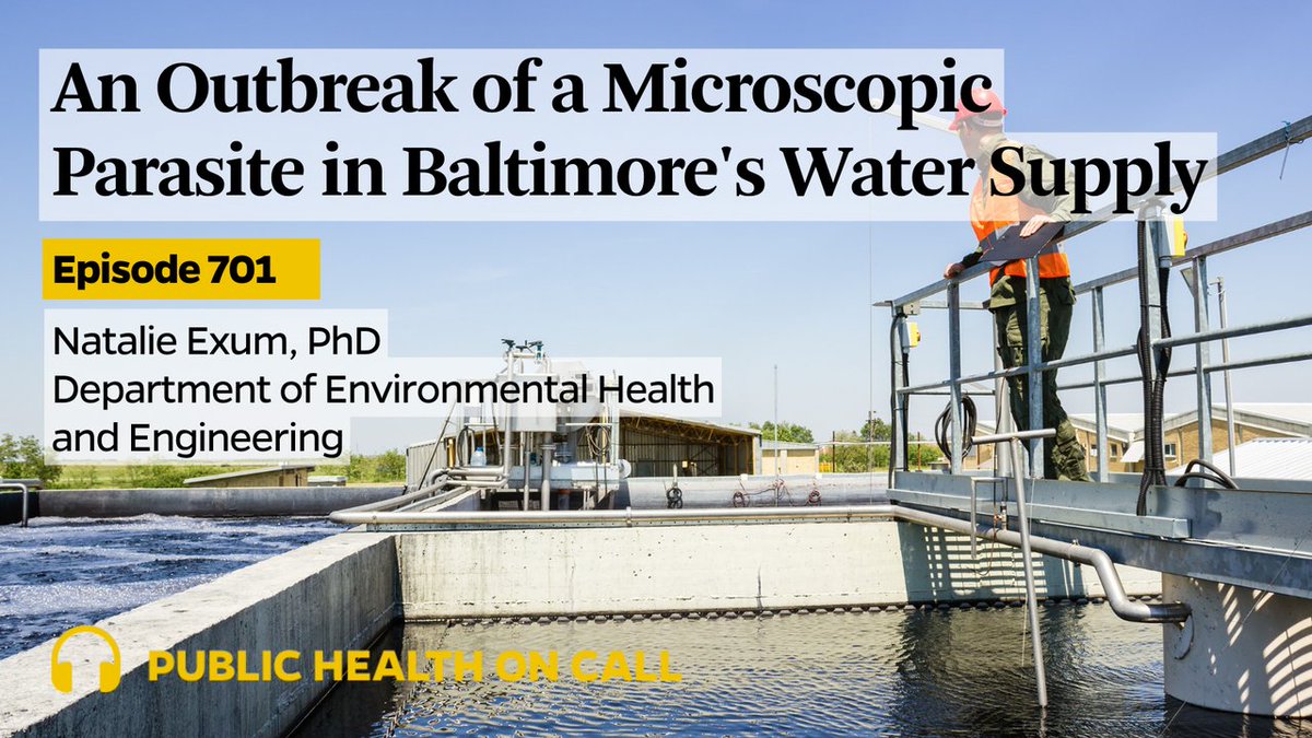 In September, routine testing turned up the presence of a microscopic parasite in Baltimore’s water supply. @NatalieGExum talks to @voxlindsaysmith about what the parasite’s presence meant for the water system—and what it says about aging infrastructure. johnshopkinssph.libsyn.com/701-an-outbrea…