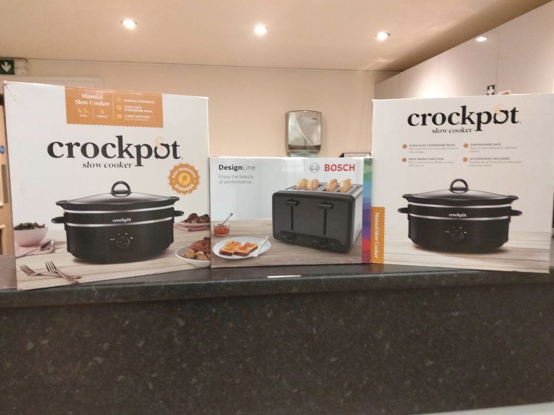 Huge thanks to Evesham Argos for the gift of equipment for our drop-in diner.  They will be very helpful for next year as the diner is going to be open on another day ...... Watch this space for further details.............