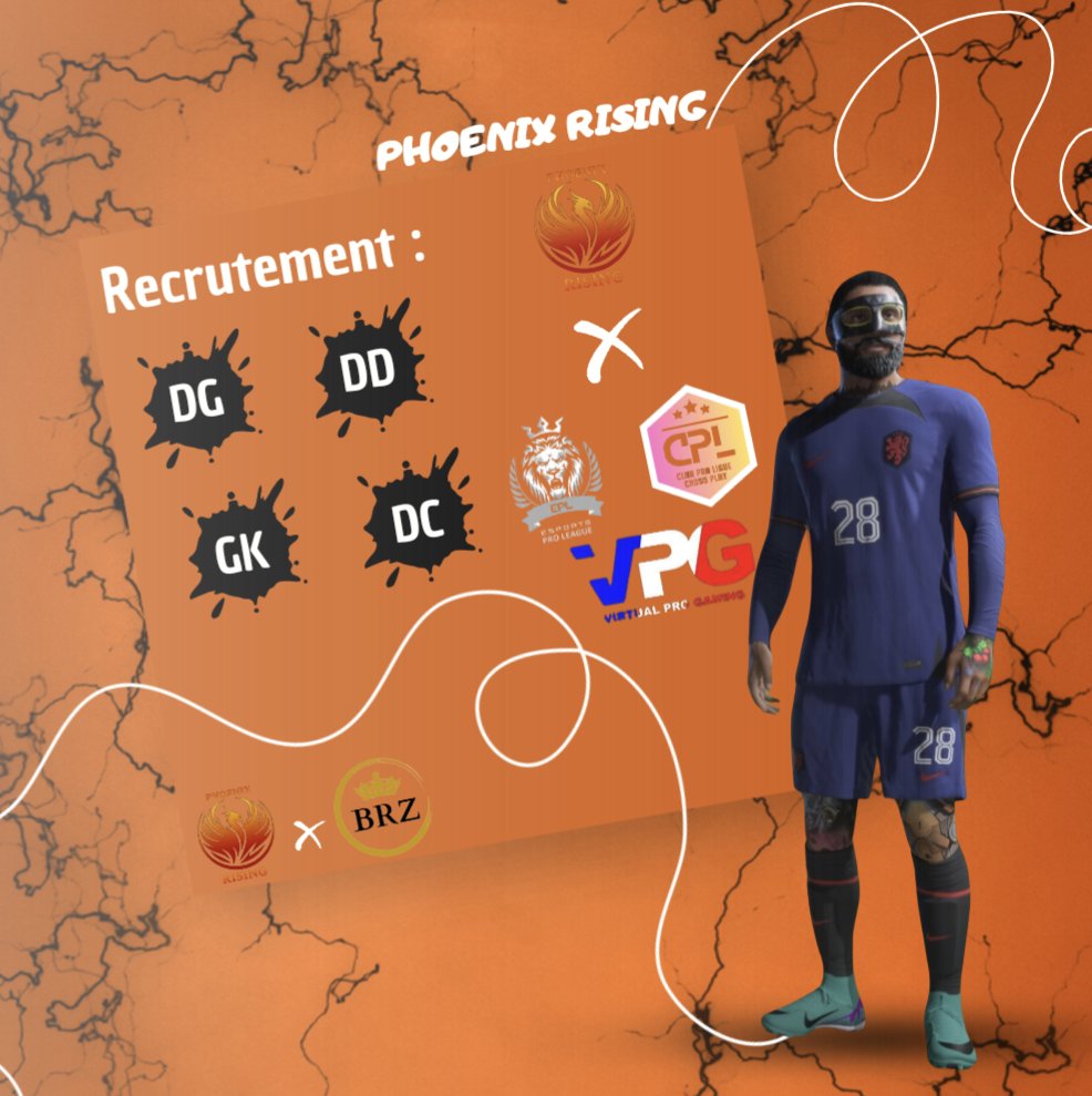 ✨ Phoenix Rising ✨

Recrutement : 

Nous recherchons actuellement pour finaliser l'effectif des joueurs aux postes suivant :

_DG/DD
_DC
_GK

RT apprécié