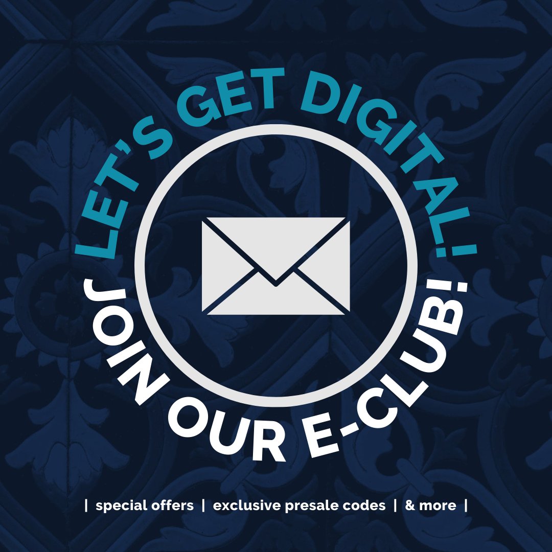 Let's get digital! ✉💪 Join our E-Club to be the first to know about new shows, get exclusive pre-sale codes, special offers, & more! 😮 Join now: bit.ly/EClubFLT 👈