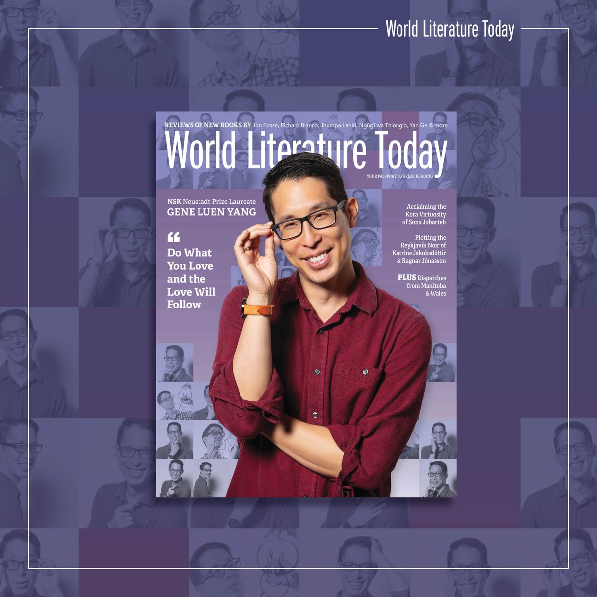 The January issue is out! Gene Luen Yang, Sona Jobarteh, Icelandic noir, E. J. Koh, Silvia Moreno-Garcia, Gaelic sports, and more. Read in print or online now. worldliteraturetoday.org/2024/january