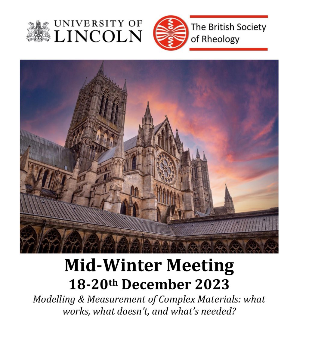 Maria Charalambides (@charalambides_m) on Twitter photo Really enjoying the Mid Winter Meeting of <a href="/BritSocRheology/">The British Society of Rheology</a>, a very interesting programme! looking forward to tonight’s dinner with fellow rheologists 😋 Really enjoying the Mid Winter Meeting of <a href="/BritSocRheology/">The British Society of Rheology</a>, a very interesting programme! looking forward to tonight’s dinner with fellow rheologists 😋