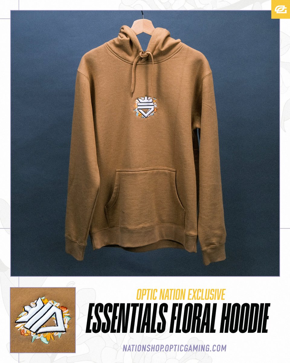 ⚠️ AN OpTic NATION EXCLUSIVE!

The <a href="/scump/">OpTic Scump</a> Essentials Brown Floral Hoodie.

When you are logged in OpTic Nation, click the “Nation Shop” link in the navigation menu to get yours ASAP 🔥