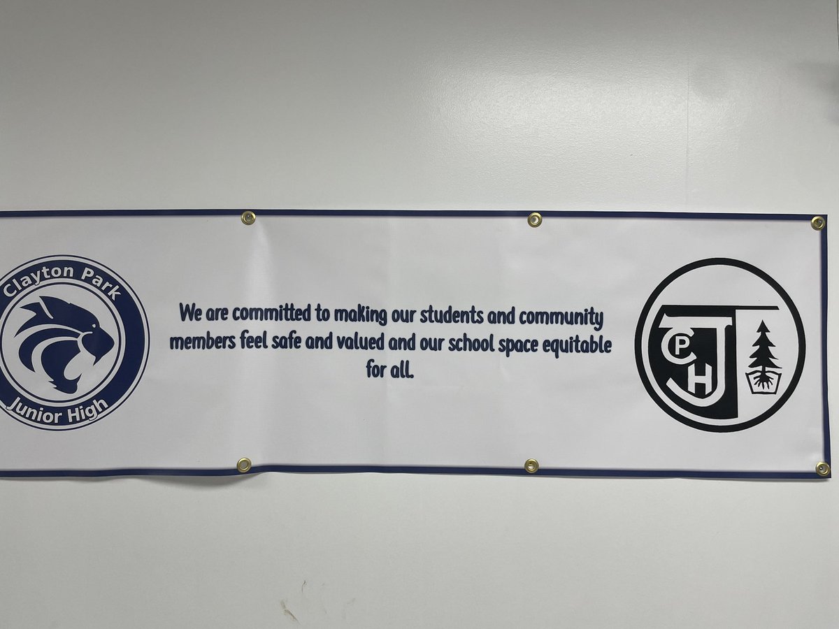 CPJHWildcats's tweet image. CPJH commitment to Equity. CPJH mission statement banner and I Can posters are now up in the modular. #ourcommitment @HRCE_NS