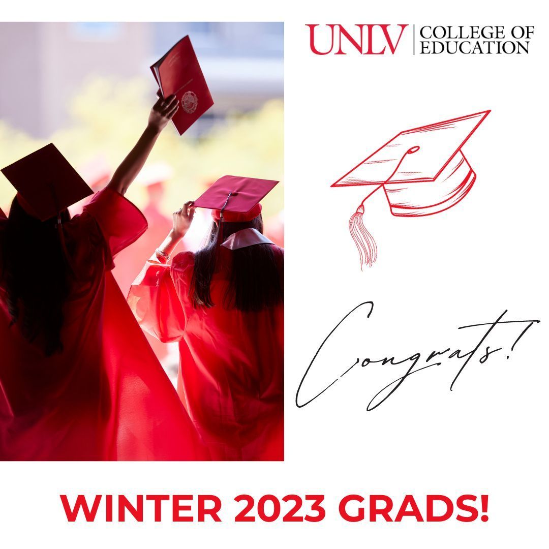 Congratulations to all the Winter #unlvgrads receiving their bachelor’s degrees today! 🎓 We are proud of you and can’t wait to see what you do. ❤️🩶 #RebelsForever