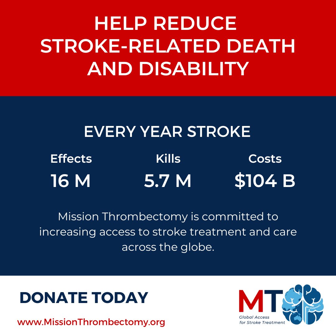 Imagine being part of a movement that transforms stroke care and treatment worldwide. SVIN invites you to join us in our Mission Thrombectomy initiative. Together, let's make a difference and bring hope to those affected by stroke. Please donate at missionthrombectomy.org/donate/