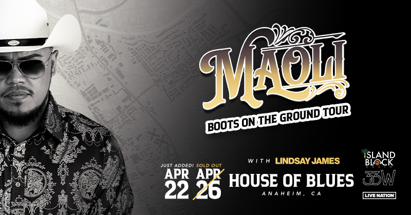 🚨 IT'S OFFICIAL 🚨 Maoli is coming to Our House for NIGHT 2 on April 22nd! On Sale: TODAY (12/19) @ 10 AM PST 🎟️: livemu.sc/3GPiu0Z