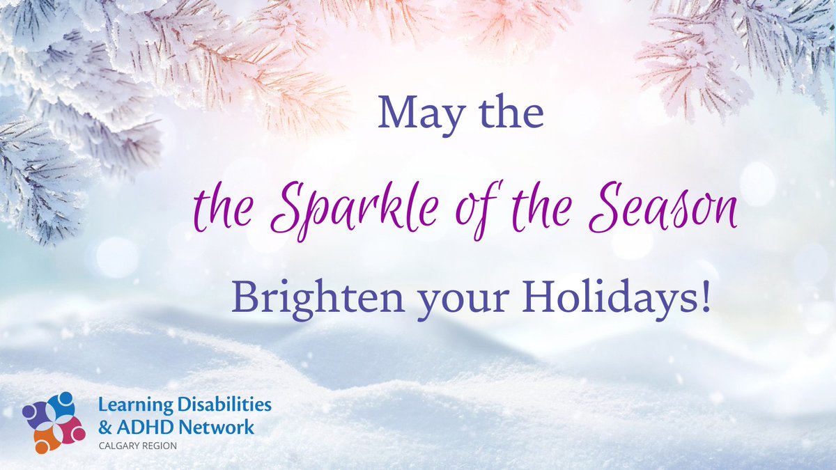 Our three (holiday) wishes for you:

1.  Days filled with laughter and special moments.
2.  Compassionate support that gives you hope.
3.  Abundant opportunities to shine!

#LD #ADHD #Dyslexic #accessibility #mentalhealth #inclusion #yyc