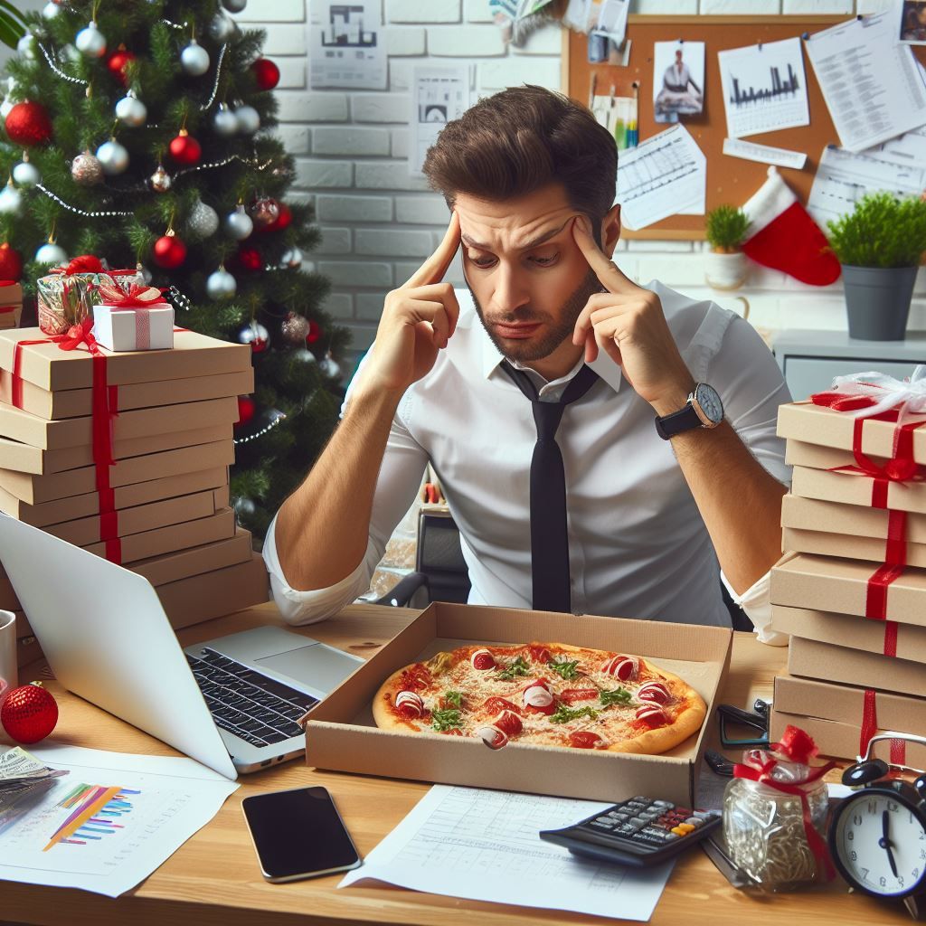 Feeling overwhelmed with holiday work? Instead of stressing about pending tasks reflect on what you've accomplished. Recognize your progress and reward yourself with a delicious #pizza for #lunch. Remember motivation can be as satisfying as a tasty meal!
#TuesdayLunch #LunchInspo